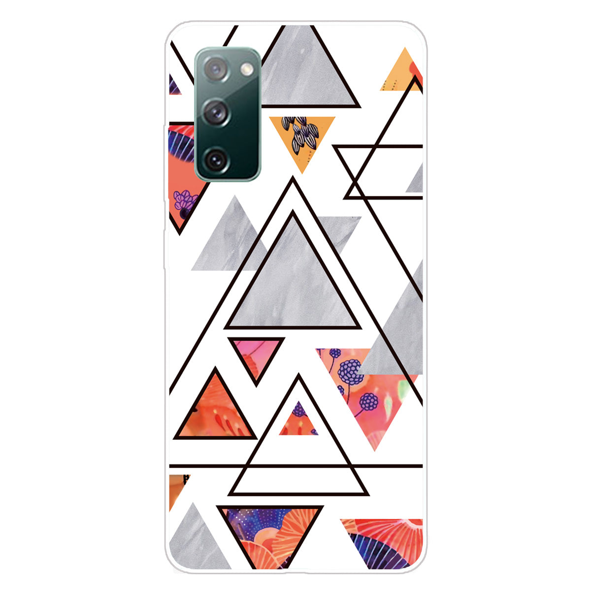 Triangle Marble Pattern Soft TPU Shockproof Phone Back Cover Case for Samsung Galaxy S20 FE/S20 FE 5G/S20 Lite/S20 FE 2022 - Style F Triangle Marble Pattern Soft TPU Shockproof Phone Back Cover Case for Samsung Galaxy S20 FE/S20 FE 5G/S20 Lite/S20 FE 2022 - Style F